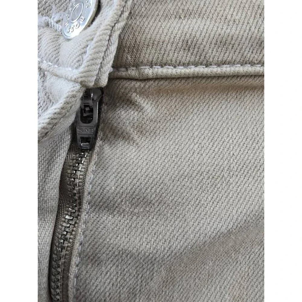 BOSS Orange Wide-Leg Denim Jeans Women's 8 Beige Belt Loops Zip & Button Closure - Picture 15 of 15